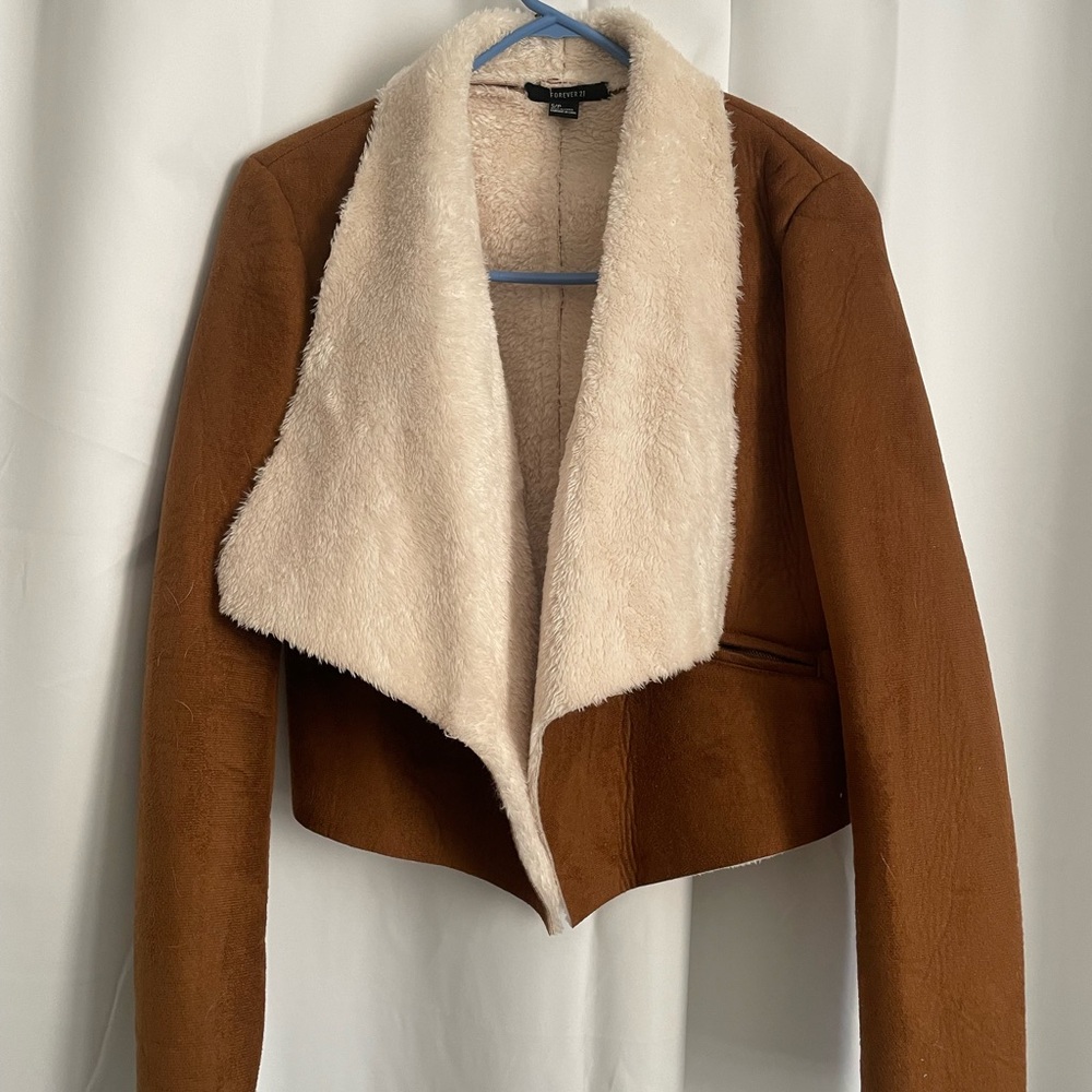 Brown Faux Shearling Jacket